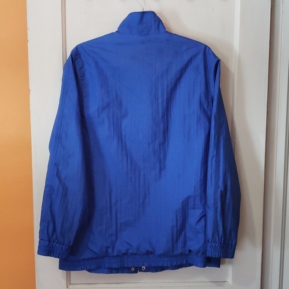 Vintage retro Nylon Royal Blue Jacket Large - Picture 4 of 6
